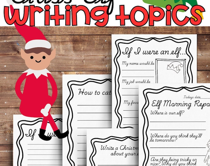 Featured listing image: Elf Writing Prompts: Christmas Journal Activity for K-5 (PDF)