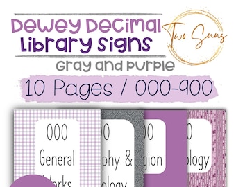 Dewey Decimal System Posters, Classroom Posters, Learning Resources, Homeschool Resources, School Printables