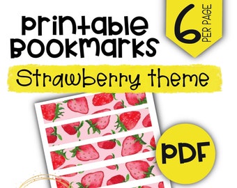 Printable Bookmarks, PDF Print Out, Book Lovers Gift, School Supplies, Printable Gifts, PDF Download, Digital Download
