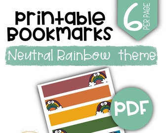 Printable Bookmarks, PDF Print Out, Book Lovers Gift, School Supplies, Printable Gifts, PDF Download, Digital Download