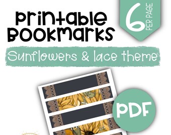 Printable Bookmarks, PDF Print Out, Book Lovers Gift, School Supplies, Printable Gifts, PDF Download, Digital Download