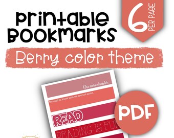 Printable Bookmarks, PDF Print Out, Book Lovers Gift, School Supplies, Printable Gifts, PDF Download, Digital Download