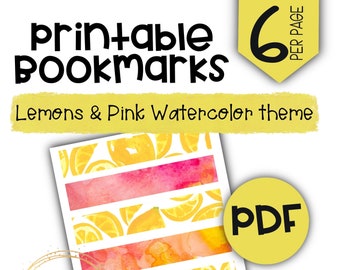 Printable Bookmarks, PDF Print Out, Book Lovers Gift, School Supplies, Printable Gifts, PDF Download, Digital Download