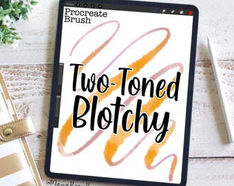 Two-Toned Blotchy, Procreate, Procreate Brush, Procreate Accessories, iPad Art, Graphic Design, Digital Art, Graphic Arts