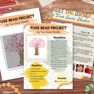Cherry Blossom Fuse Bead Pattern, Arts and Crafts, Art Project