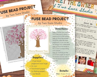 Cherry Blossom Fuse Bead Pattern, Arts and Crafts, Art Project