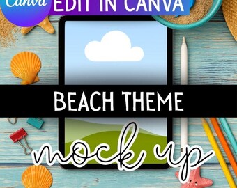 iPad Mockup for Canva | Drag-and-Drop Frame | Teacher Resource Display | Digital Educational Mock Ups | TPT Seller Resources