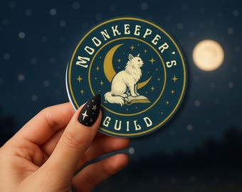 Moonkeeper's Guild Kiss-Cut Stickers | Enchanting Decor, Laptop, Water Bottle, Journal, Gift for Fantasy Lovers