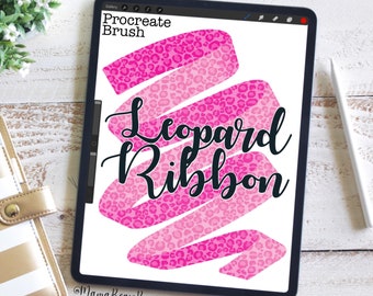 Leopard Ribbon, Procreate Brush, Procreate Accessories, iPad Art, Graphic Design, Digital Art, Graphic Arts