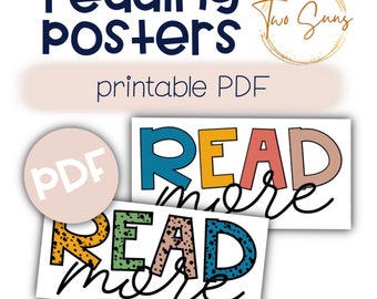 Printable PDF Decor, Reading Poster, Classroom Posters, Learning Resources, Homeschool Resources, School Printables