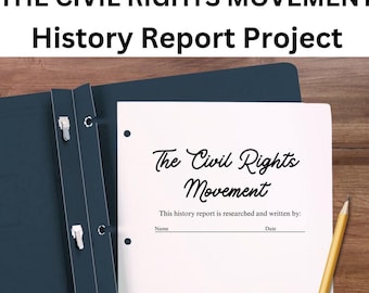 Civil Rights Movement Historical Event Research Brochure, History Research Project for Middle School Grades 6-8 or Homeschool