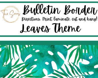 Classroom Bulletin Border, Printable Bulletin Board Border | Digital Classroom Decor | 8.5x11” PDF | Teacher Bulletin Trim