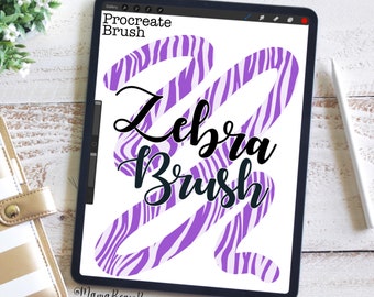 Zebra Brush, Procreate Brush, Procreate Accessories, iPad Art, Graphic Design, Digital Art, Graphic Arts