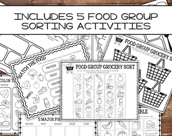 5 Activities for Food Group Sorting, Healthy Eating and Nutrition Activities, Homeschool Resources