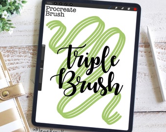 Triple Brush, Procreate Brush, Procreate Accessories, iPad Art, Graphic Design, Digital Art, Graphic Arts