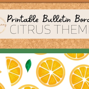 Citrus Bulletin Board Border: Printable Classroom Decor (8.5x11&quot; PDF Download