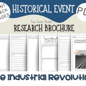 Broschyr om forskning om industriell revolution: Historia i mellanstadiet (PDF)