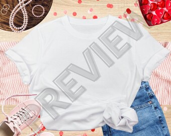 Modern Valentine Mockup, Valentine's Day Flat Lay, Flat Lay Shirt, Shirt Mock Up, Digital Background Mockup, JPG Image High Resolution