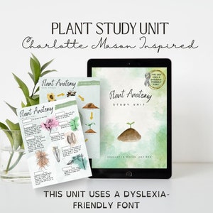 Plant Study Unit, Charlotte Mason Inspired, Homeschool Lesson, Christian Lesson Plans, Unit Study, Homeschool