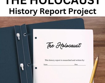 The Holocaust Historical Event Research Brochure, History Research Project for Middle School Grades 6-8 or Homeschool