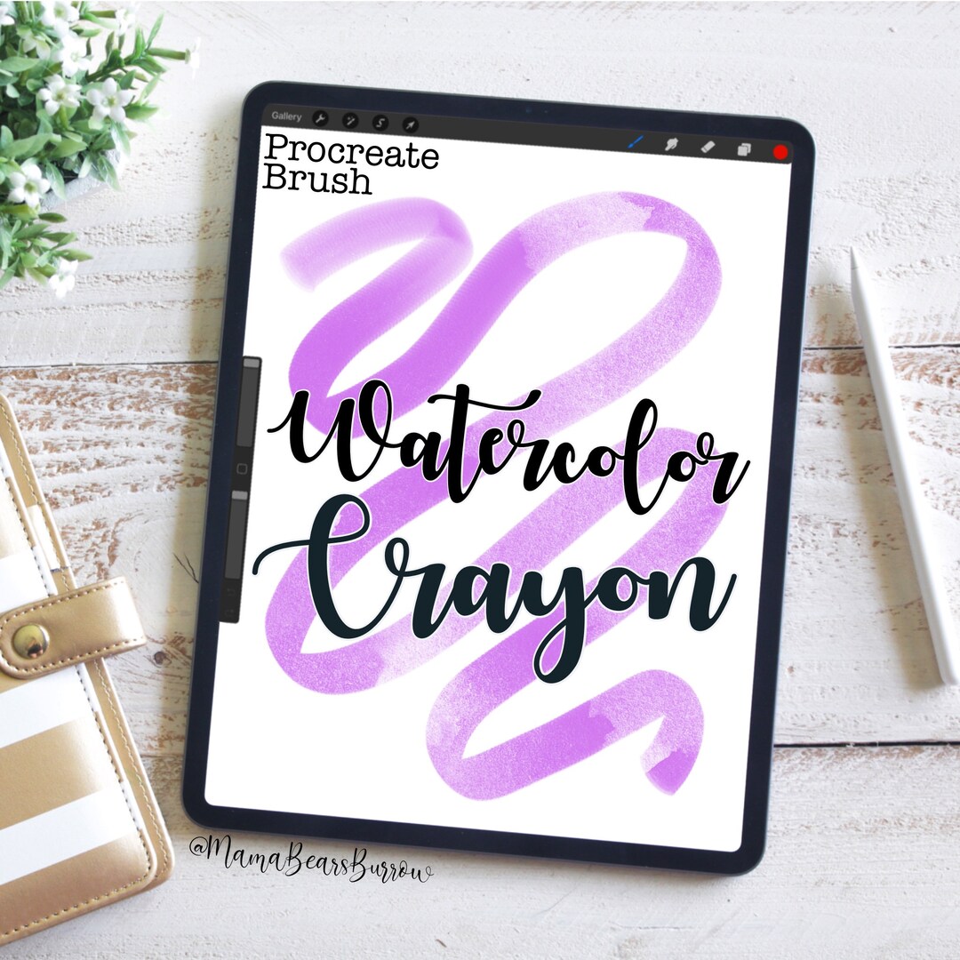 Watercolor Crayon Brush: Procreate Brush for iPad (digital Download) - Etsy
