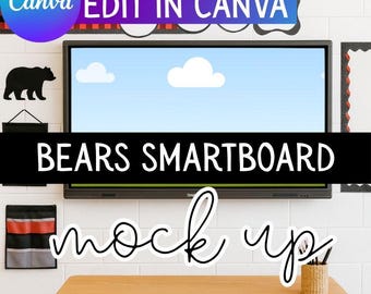Smart Board Mockup for Canva | Drag-and-Drop Frame | Teacher Resource Display | Digital Educational Mock Ups | TPT Seller Resources