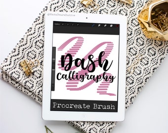 Dash Calligraphy Brush, Procreate Brush, Procreate Accessories, Stylus Brush, Graphic Design, Digital Art, Graphic Arts