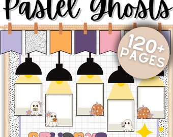Pastel Ghosts Student Spotlight Bulletin Board, Printable Bulletin Boards