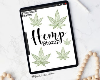 Hemp Stamp, Procreate Brush, Procreate Accessories, iPad Art, Graphic Design, Digital Art, Graphic Arts