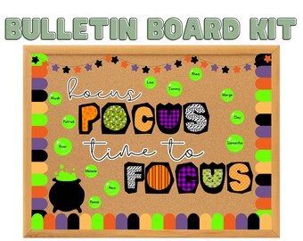 Fall Bulletin Board Kit, Printable Bulletin Board Decorations, Classroom Decor, Modern Classroom Decorations