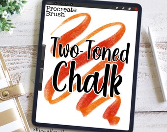 Two-Toned Chalk, Procreate Brush, Procreate Accessories, iPad Art, Graphic Design, Digital Art, Graphic Arts