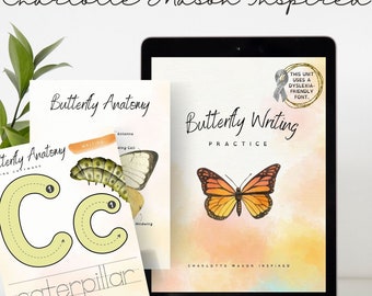 Butterfly Study Unit, K-2nd Grade, Charlotte Mason Inspired, Homeschool Lesson, Christian Lesson Plans, Unit Study, Homeschool