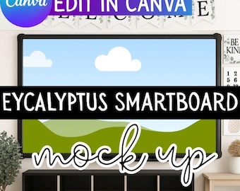 Smart Board Mockup for Canva | Drag-and-Drop Frame | Teacher Resource Display | Digital Educational Mock Ups | TPT Seller Resources