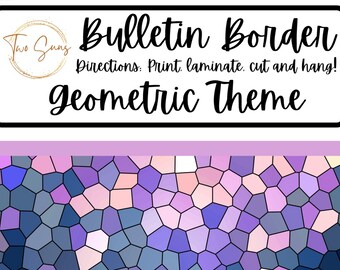Classroom Bulletin Border, Printable Bulletin Board Border | Digital Classroom Decor | 8.5x11” PDF | Teacher Bulletin Trim