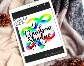 Rainbow Shadow Brush, Procreate Brush, Procreate Accessories, iPad Art, Graphic Design, Digital Art, Graphic Arts