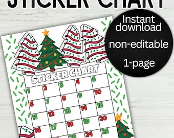 Christmas Snacks Christmas Reward Chart, SEL Learning & Motivation for Kids