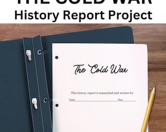 The Cold War Historical Event Research Brochure, History Research Project for Middle School Grades 6-8 or Homeschool