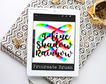 Shadow Rainbow Brush, Procreate Brush, Procreate Accessories, iPad Art, Graphic Design, Digital Art, Graphic Arts