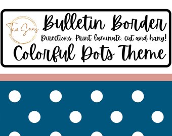 Classroom Bulletin Border, Printable Bulletin Board Border | Digital Classroom Decor | 8.5x11” PDF | Teacher Bulletin Trim