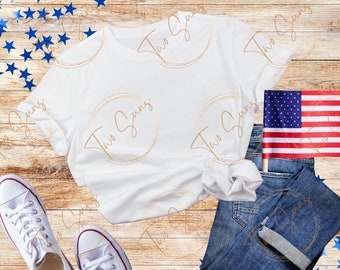 4th of July Mockup, White 4th of July Flat Lay, Patriotic Flat Lay, Shirt Mock Up, Flat Lay Mockup
