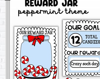 Christmas Reward Jar, Classroom Rewards, Individual Student Rewards, Incentives for Class, Classroom Bulletin Decor