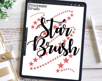 Star Brush, Procreate Brush, Procreate Accessories, iPad Art, Graphic Design, Digital Art, Graphic Arts