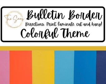 Classroom Bulletin Border, Printable Bulletin Board Border | Digital Classroom Decor | 8.5x11” PDF | Teacher Bulletin Trim