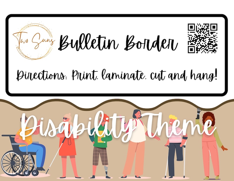 Disability Theme Bulletin Board Border: Printable Classroom Decor (PDF ...
