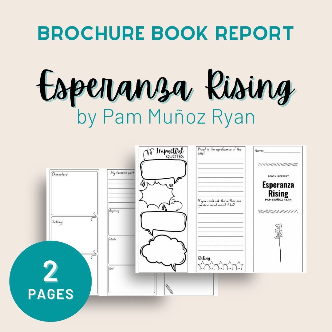 Esperanza Rising Book Report Printable PDF Homeschool ELA - Etsy Sweden