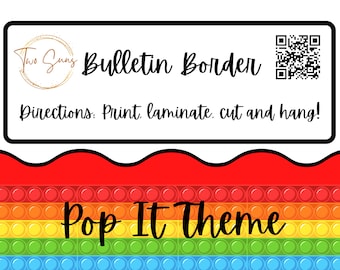 Classroom Bulletin Border, Printable Bulletin Board Border | Digital Classroom Decor | 8.5x11” PDF | Teacher Bulletin Trim