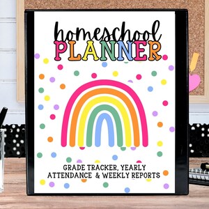 Undated Homeschool Planner: 250+ Pages, Grade & Attendance Tracker (Printable Planner)