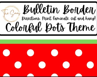 Classroom Bulletin Border, Bulletin Board Border, Printable Classroom Decorations, PDF Format