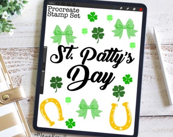 St. Patty’s Day Stamps, Procreate Stamp Set, Procreate Accessories, iPad Art, Graphic Design, Digital Art, Graphic Arts