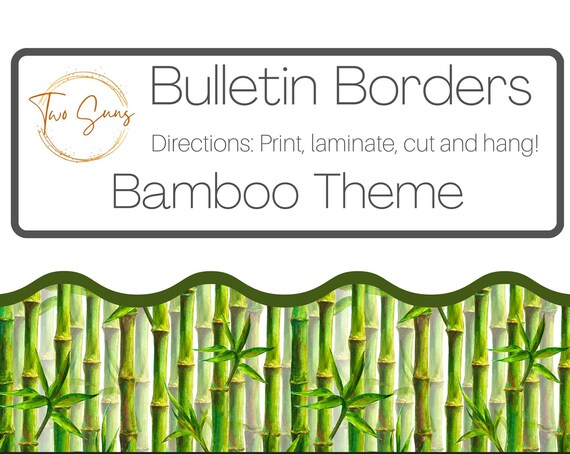 Bambus Pinnwand Bordre: Druckbare Klassenzimmer Dekoration (PDF-Format) -  Etsy.de